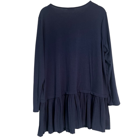 J Jill blue pleated tunic blouse  1x - Picture 5 of 8